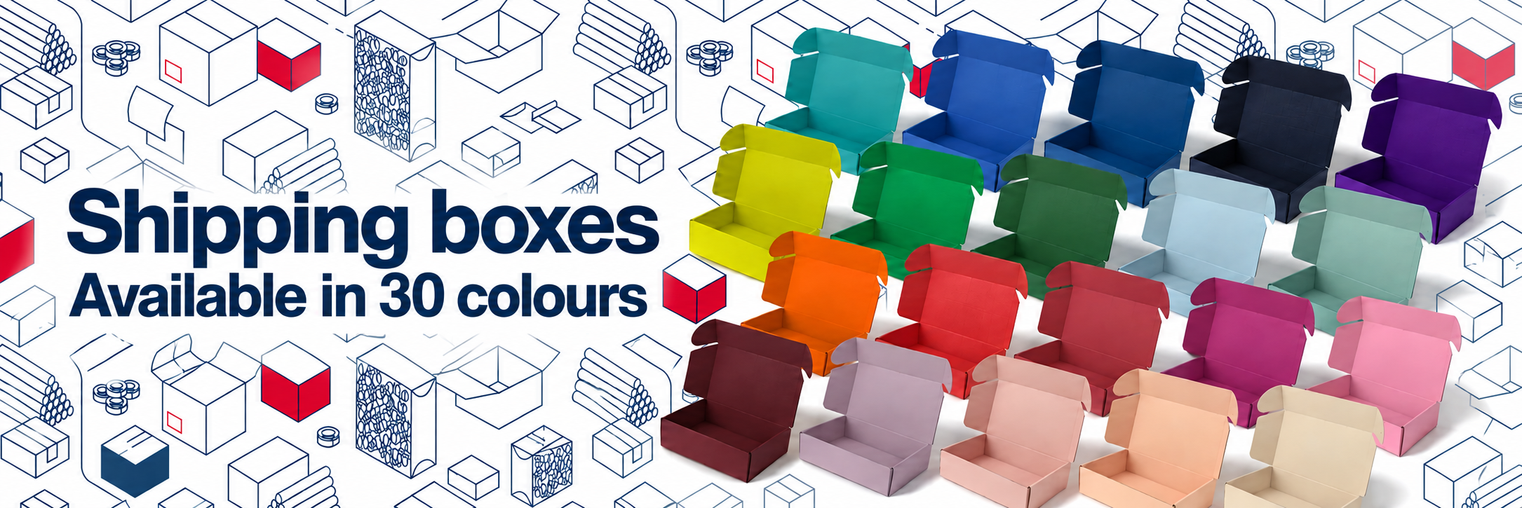 Shipping Cartons in 30 Colors