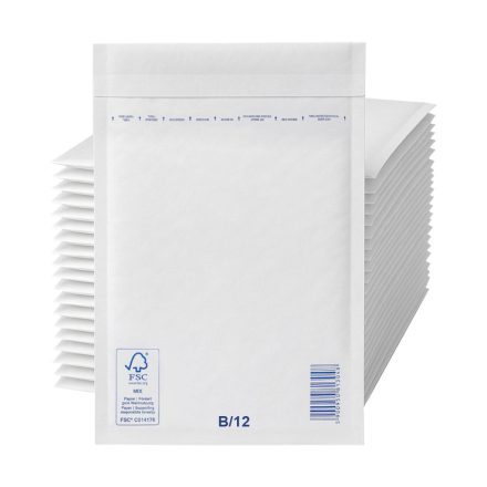 Protective bubble envelopes VP B12 140x225 mm white, carton 200 pcs