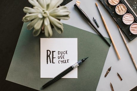 Re-use shipping packages and recycle them sensibly