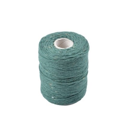 Cotton cord, decorative green 2 mm 180 m 250 g for handicrafts