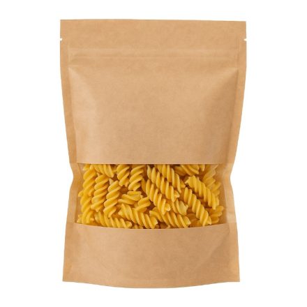 Paper Doypack ECO KRAFT with small slider window 500 ml, 100 pcs