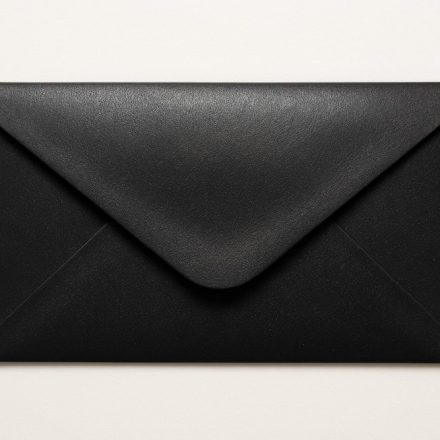 Ornamental envelopes DL Pearl Black 120g 50 pieces - Luxury envelopes