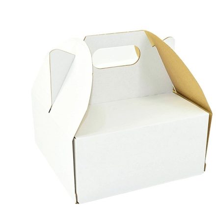 Cardboard box - cake box 260x260x250 mm, white 10 pcs