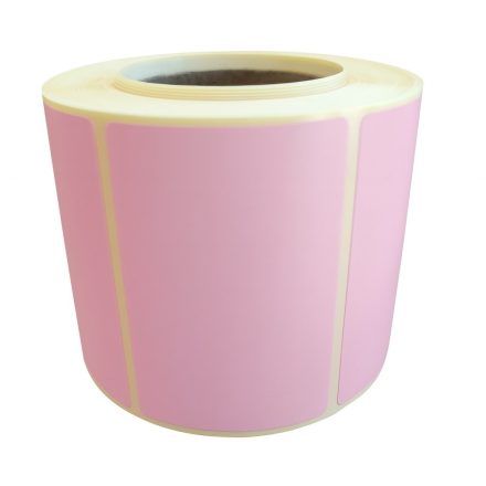 Self-adhesive thermal labels 60x40 mm pink, roll 500 pcs