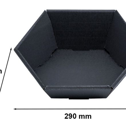 Large gift basket cardboard coated black 245 x 290 mm