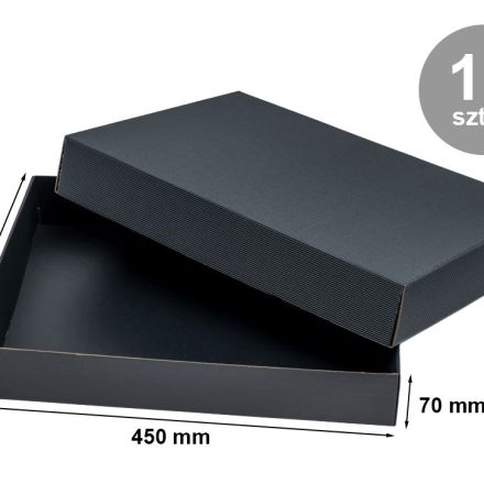 Black Cabled Boxes 450x350x70 mm, 10 pcs