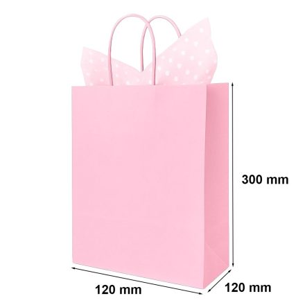 Paper bag 230x120x300 mm bright roses 90 g with handle