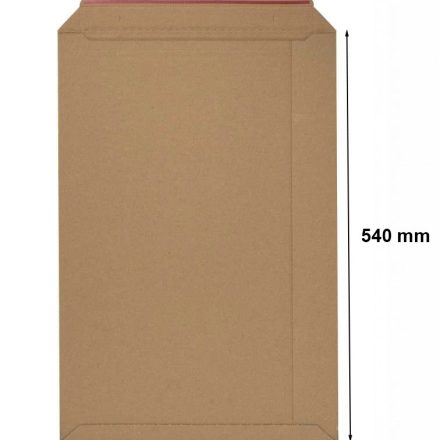 Cardboard envelope B3 370x540 mm brown stiff with strap
