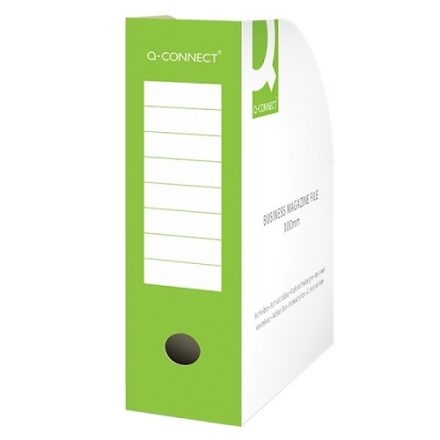 Document container A4 acid-free cardboard 80 mm green 800 p.