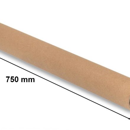 Carton tube A1 brown 100 mm x 750 mm gr. 2 mm without plugs