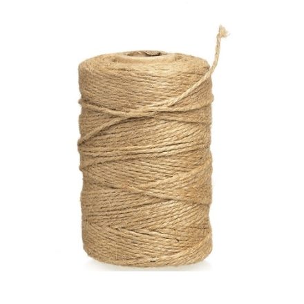 Bronze jute cord 2 mm 500 g, twine for packing 180 mb