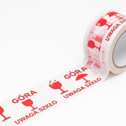 Warning tape Attention Packing mountain glass for packages 48mm x 66m