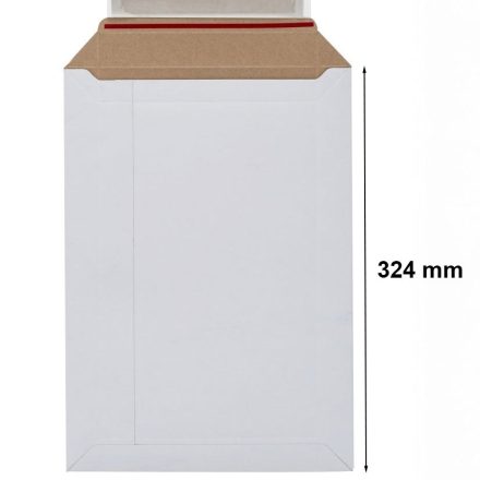 Cardboard envelope C4 for dispatch 229x324 mm white with strap and scoop