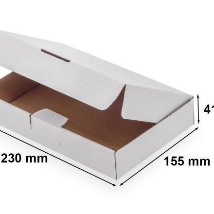 Cardboard box 230x155x41mm F426 white A5 InPost XS