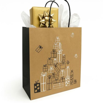 Christmas paper kraft gift bag 180x80x220 mm gifts