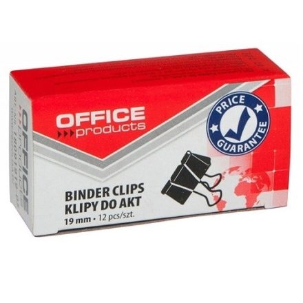 Office clips for documents and paper 19 mm, 24 pcs