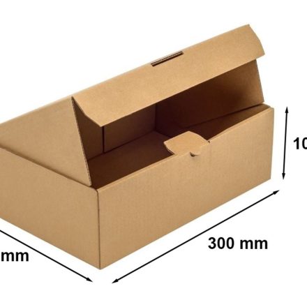 Cardboard box F426 300x200x100 mm, brown fashion box