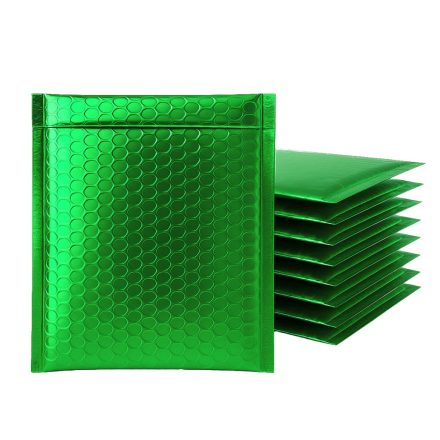 Bubble envelopes for plates CD metallic green 165x165 mm 100 pcs
