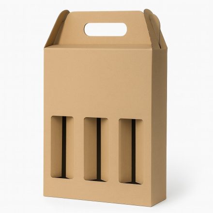 Carton with handle for transport 210x68x258 mm na 3 beer. 20 pcs