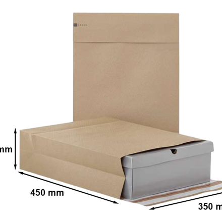 Paper courier envelope e-Green 350x450x120+100 mm BB - 200 pcs
