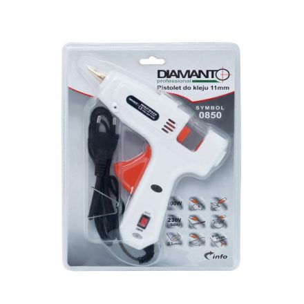 Hot glue gun 60-100W, glue sticks 11 mm