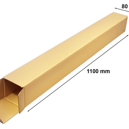 Tube carton B0 1100x80x80 mm, brown cardboard tube