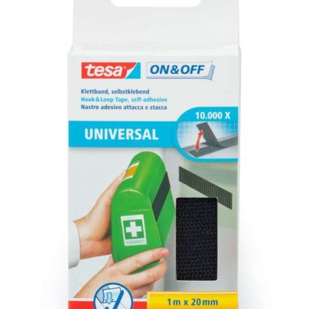 Turnip in tape TESA ON & OFF self-adhesive 1 m x 20 mm black