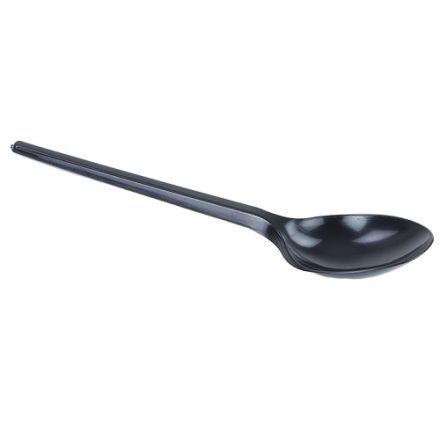 Single spoon plastic black 168 mm for catering 100 pcs