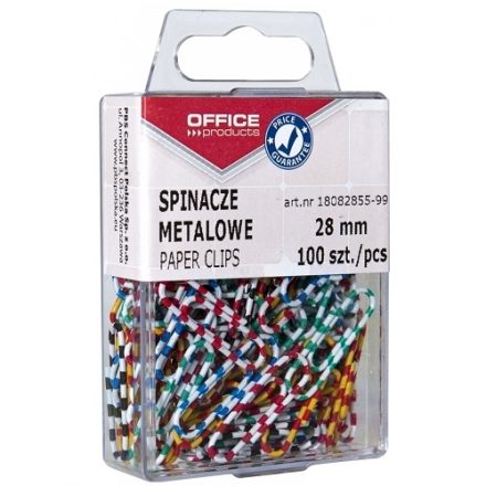 Office Paper clips Zebra coated products 28 mm 100 pcs