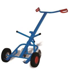 Barrel wheelbarrow, steel transport trolley 200 l ZU-3341 250 kg