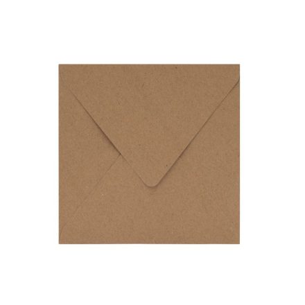 K4 square decorative envelopes SK brown 165x165 mm 120g, 50 pcs