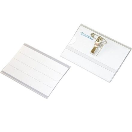 Donau identifier transparent clip safety pin 90 x 57 mm 50 pcs