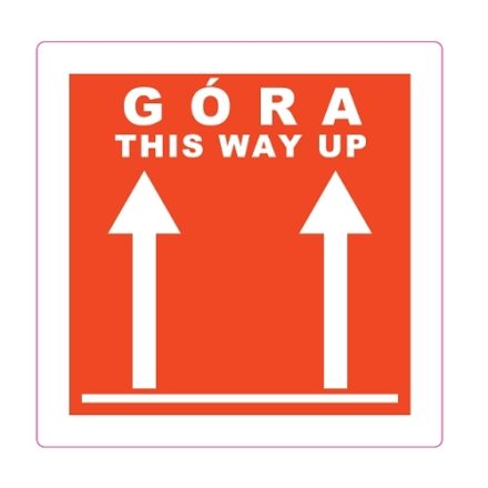 Information label sticker Top This Way Up 100x100 mm 100 pcs