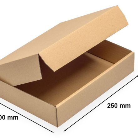 Cardboard cut-off box brown 250x200x50mm Fefco 426
