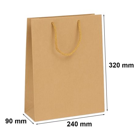 Paper bags for brown gifts 240x90x320 with cord holder