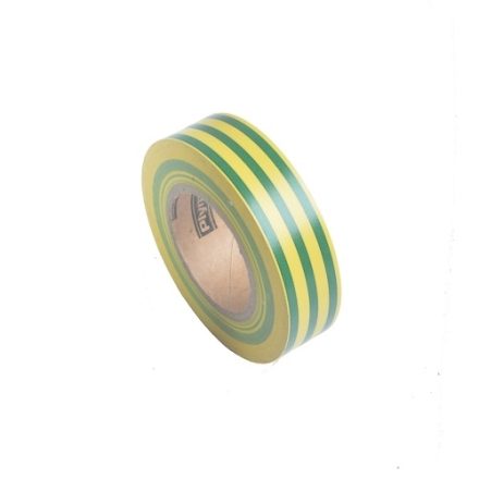 Yellow-green insulating tape PCV for cables 19mm x 20m