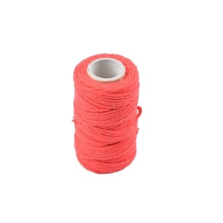 Red cotton cord 2 mm 70 m 100 g to macroma and handicrafts