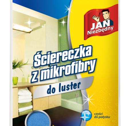 JN microfiber cloth for cleaning mirrors blue 1 pcs