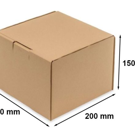 Cardboard box F426, fashion box 200x200x150 mm brown