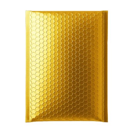 Metallic protective bubble envelope D14 180x250 mm gold for dispatch
