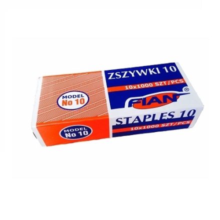 Paper-plated metal staples 10/5, 10 x 1000 pc
