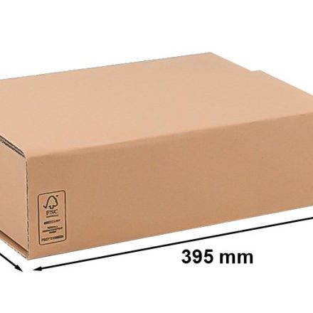 Cardboard wrapper for books with adhesive strip 395x285x80 mm