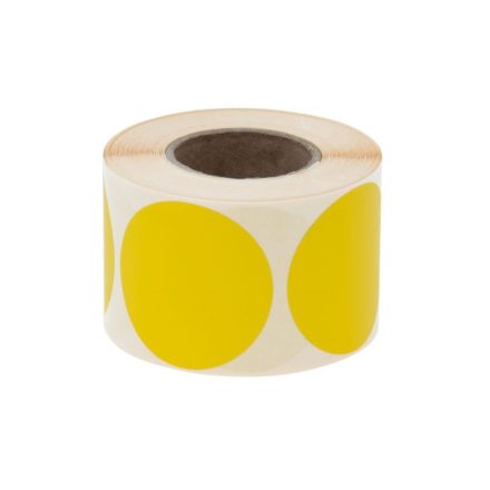 Round stickers Fi35mm 500pcs Yellow