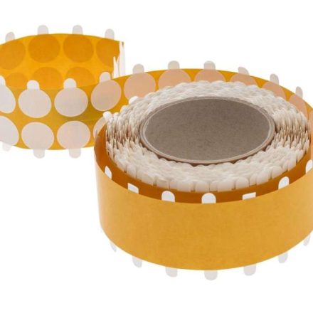 Two-sided adhesive wheels 28 mm colourless with fingerlift 1000 pcs