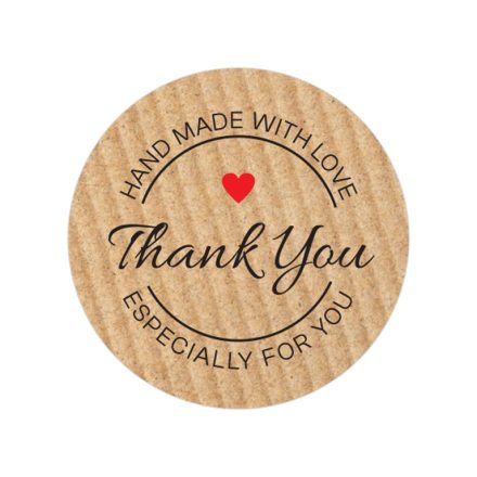 Round Stickers Thank You 1 25 mm decorative on roller 200 pcs