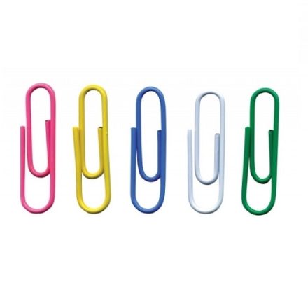Vinyl office paper clips 28 mm Office Prod mix of colors 500 pcs