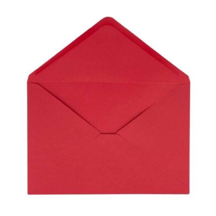 C5 decorative red paper envelopes for invitations 120g 50 pcs