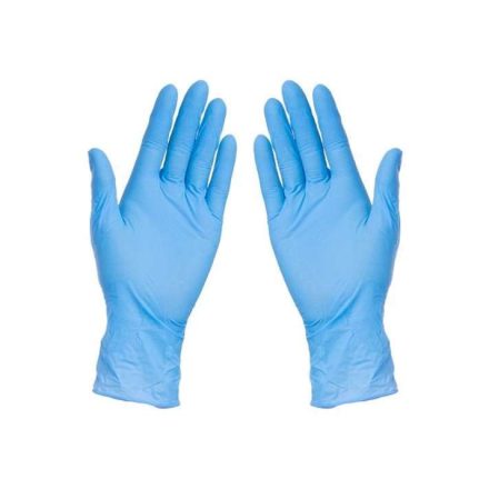 nitrile disposable blue M powderless gloves 100 pc