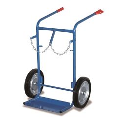 Transport wheelbarrow trolley for 2 steel gas cylinders FK-1300