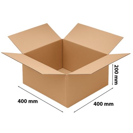 Pallet flap carton 400x400x200 mm, B wave box 360 g/m2